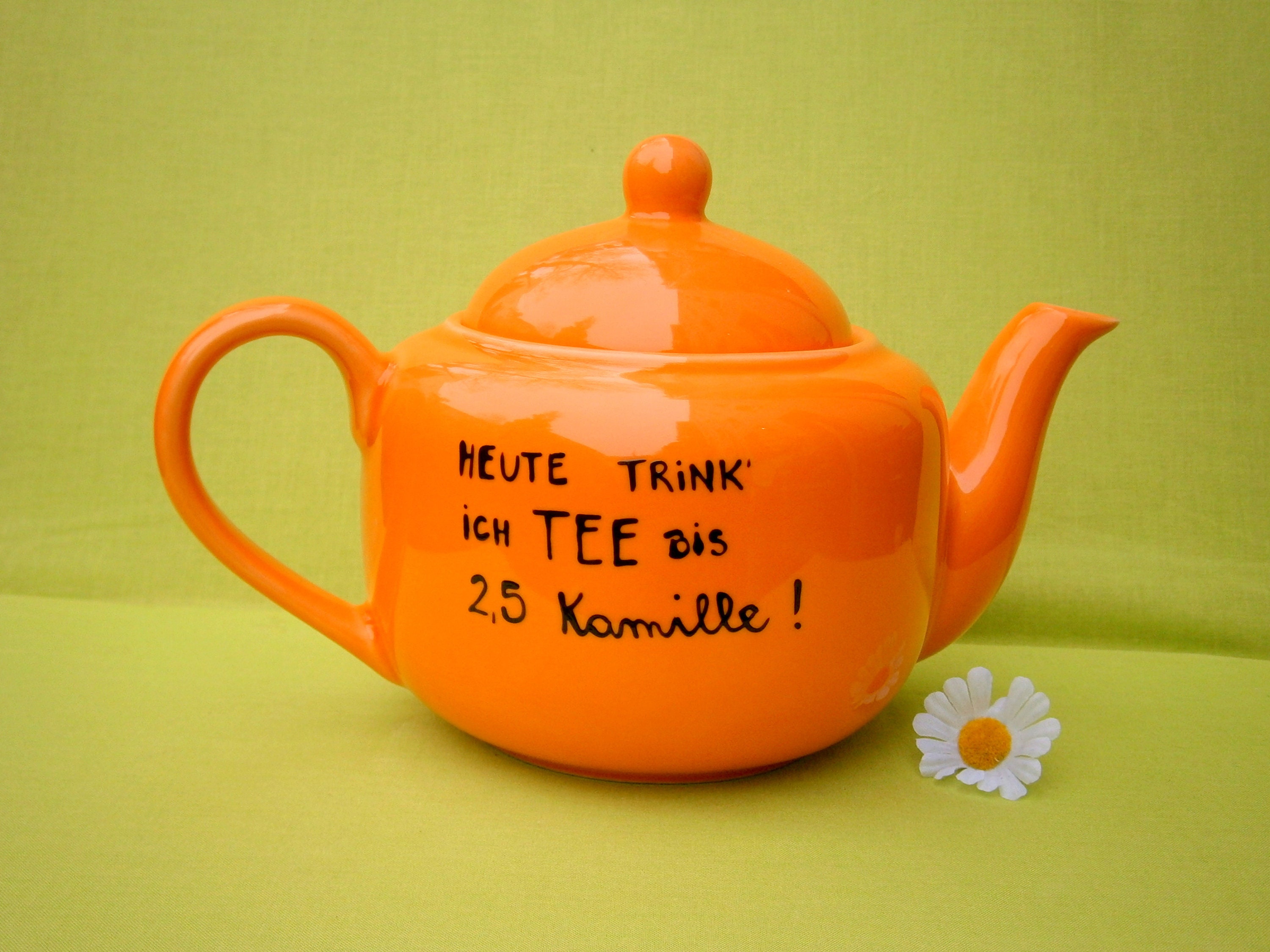 Teekanne mit Spruch Kanne für Tee Teekanne Kanne Heute Etsy.de