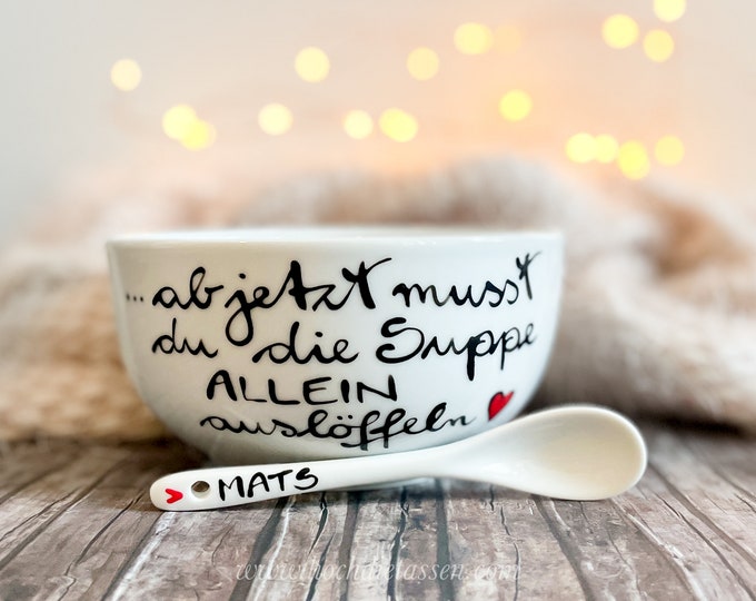 Geschenk zum 18.Geburtstag, Suppenschale, Volljährigkeit, 18.Geburtstag