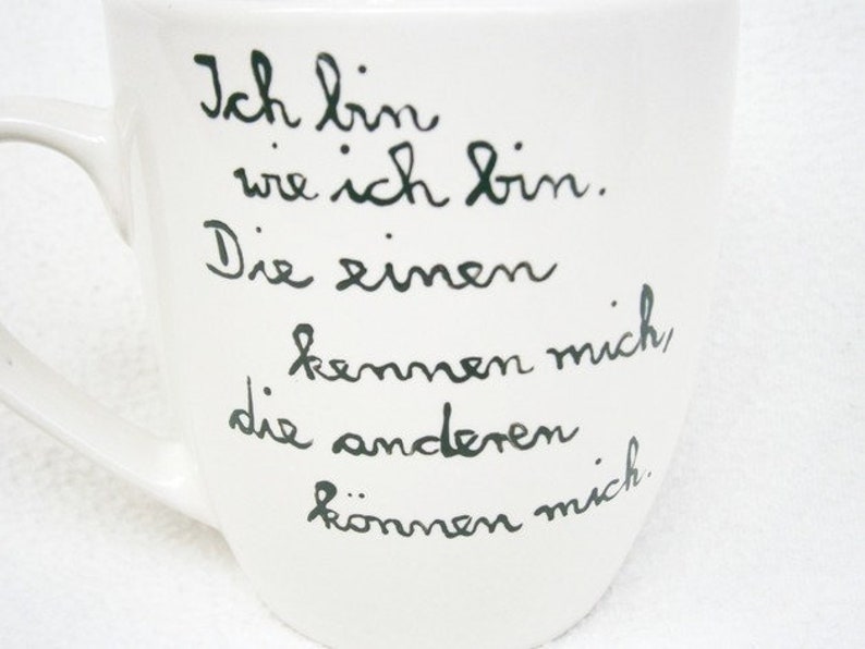 Ich bin wie ich bin Tasse mit Spruch Spruchtasse Etsy