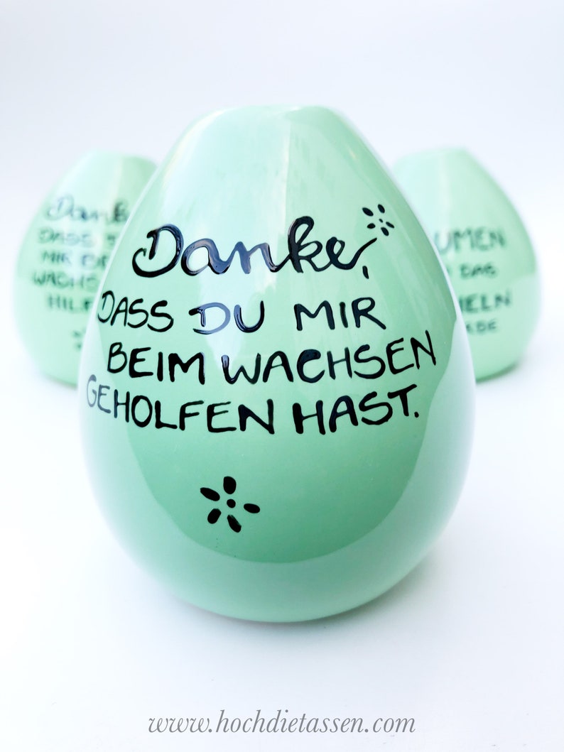Danke dass du mir beim wachsen geholfen hast Blumenvase - Etsy.de