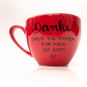 DANKE, Tasse Geschenk Danke, grosse Tasse, Jumbotasse, Cup Bild 2