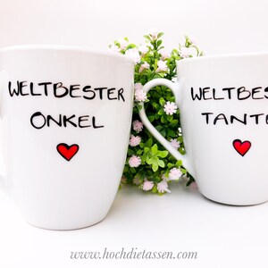 Tasse Tante & Onkel, Weltbeste Tante, Tasse Weltbester Onkel, Tasse Tante, Tasse Onkel Bild 10