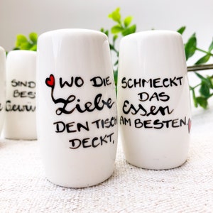 Hochzeitsgeschenk, Pfefferstreuer, Salzstreuer, Geschenk Einzug, Wohnungseinweihung, Geschenk Hochzeit Bild 4