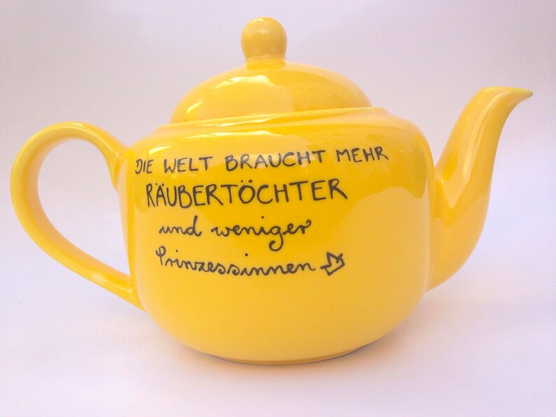 Teekanne mit Spruch Kanne für Tee oder Kaffee Etsy