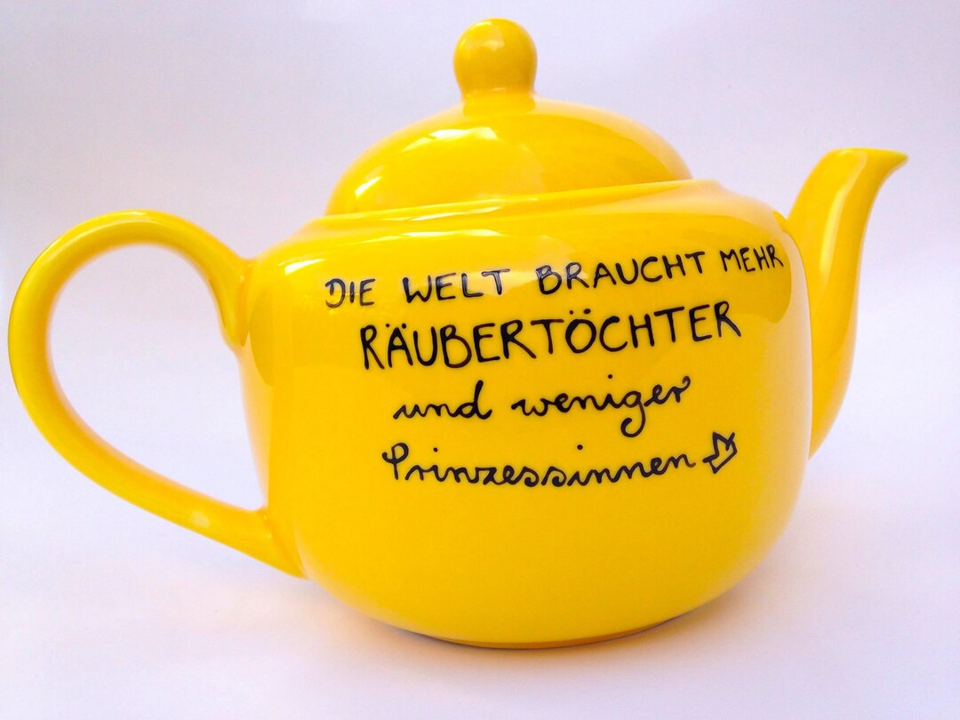 Teekanne mit Spruch Kanne für Tee oder Kaffee Etsy.de