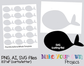 whale template etsy