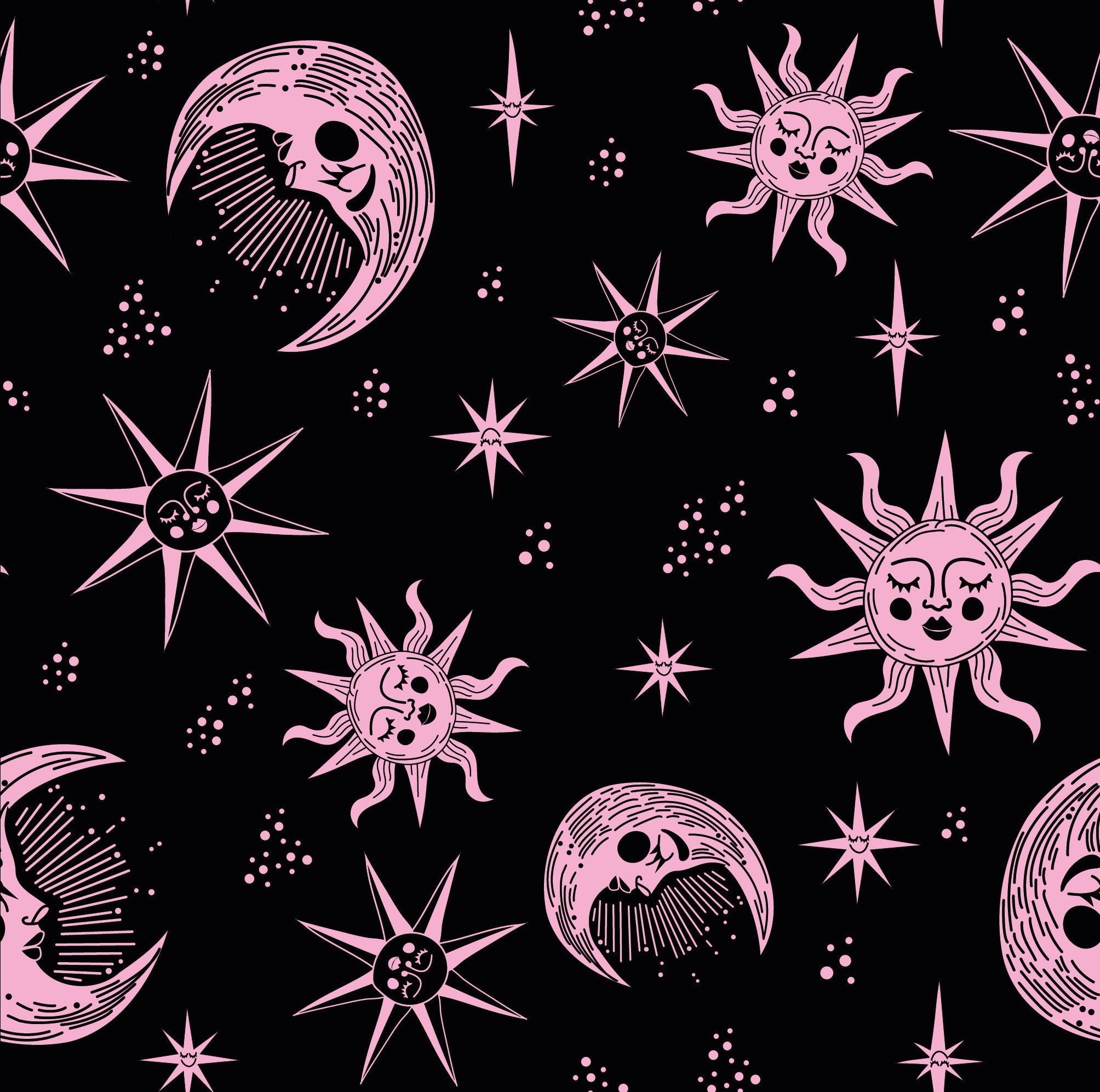 Celestial Print Fabric | Etsy
