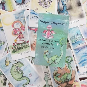 Tarot, Dragon Companions Tarot Deck, Tarot Deck, Tarot Cards, Card Deck, Dragons, Witchy, Divination, Indie Deck, Dragons zdjęcie 1