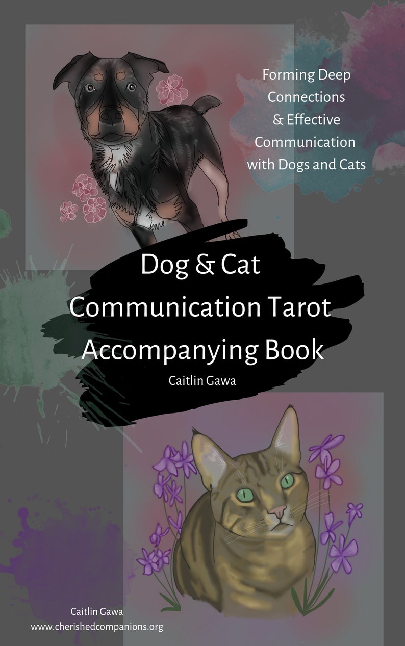 Dog & Cat Communication Tarot Accompanying Book Hard Copy image 1