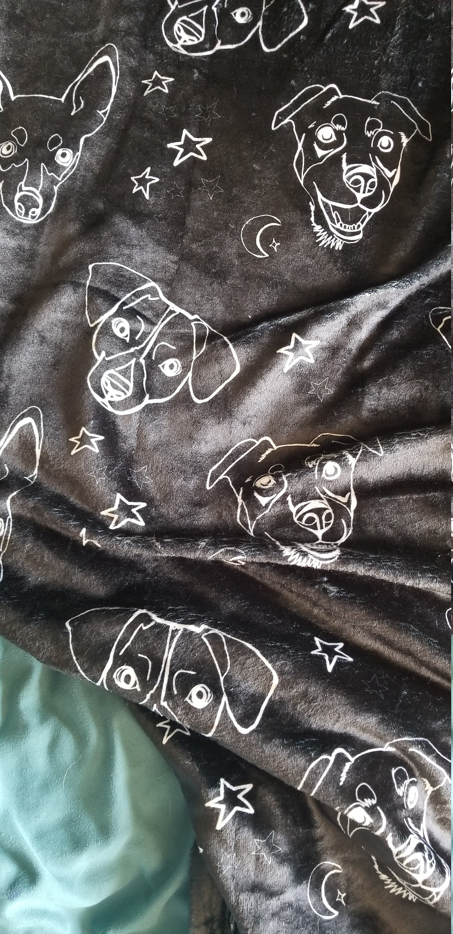 Throw Blanket, Dog Blanket, Dog Pattern, Celestial, Pet Gift, Gift for