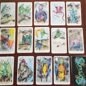 Tarot, Dragon Companions Tarot Deck, Tarot Deck, Tarot Cards, Card Deck, Dragons, Witchy, Divination, Indie Deck, Dragons zdjęcie 8