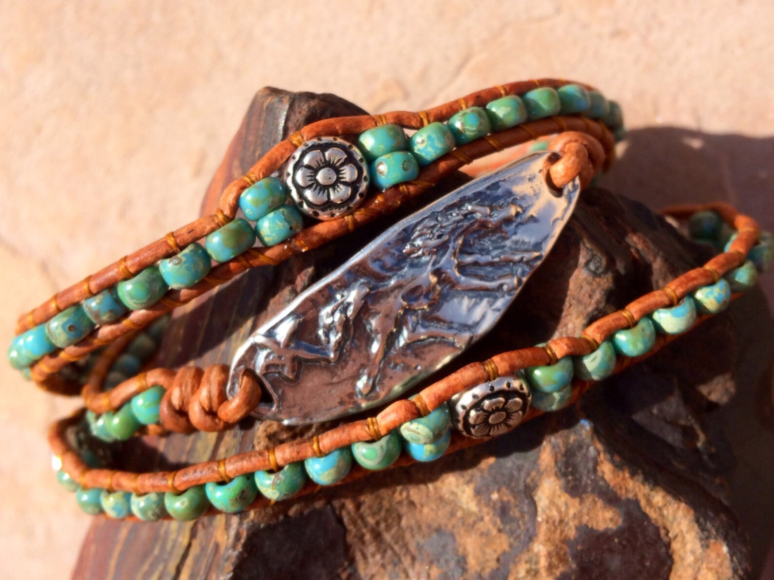 Sterling Silver Horse Bracelet, Horse Jewelry, Gift for Horse Lover