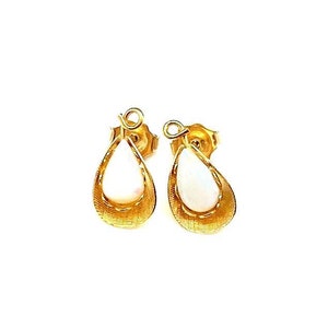 E26. Vintage Opal Earrings Set in 14k Gold Fill