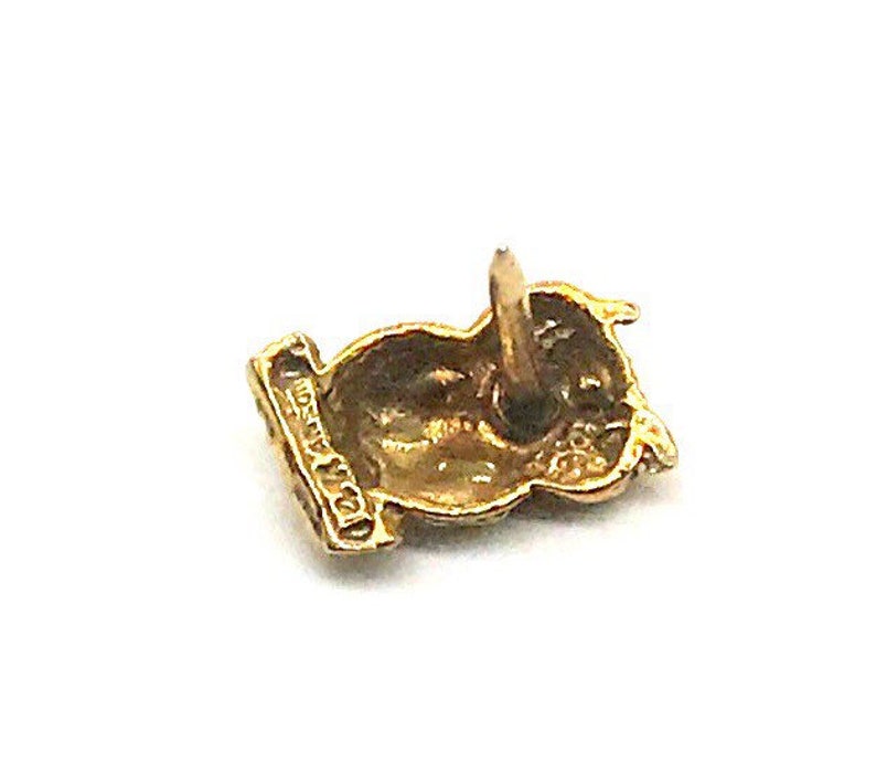 T2 Vintage Solid 14k Gold Anson Owl Tie Tack