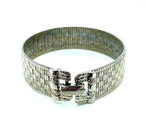 V20. Goldette NY Silver Tone Heavy Mesh Bracelet - Etsy
