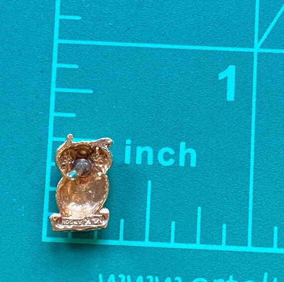 T2 Vintage Solid 14k Gold Anson Owl Tie Tack