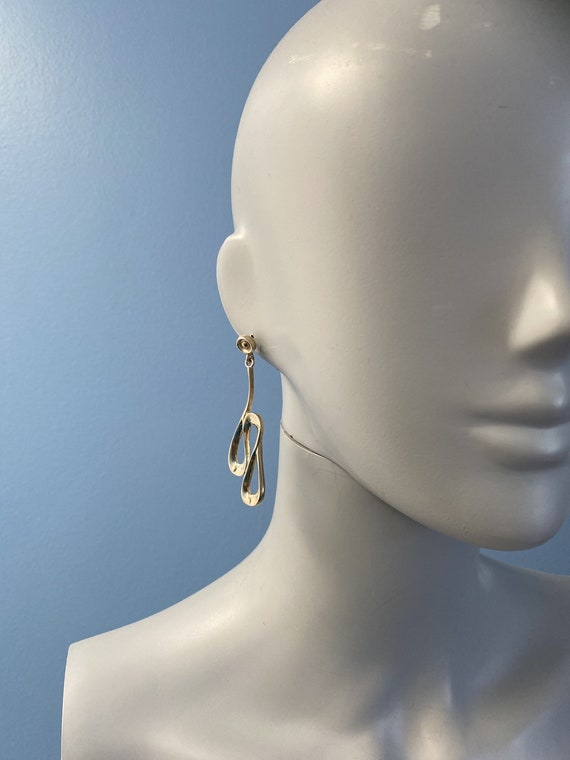 Vintage Taxco Miguel Melendez Sterling Silver Dangle Earrings View 2