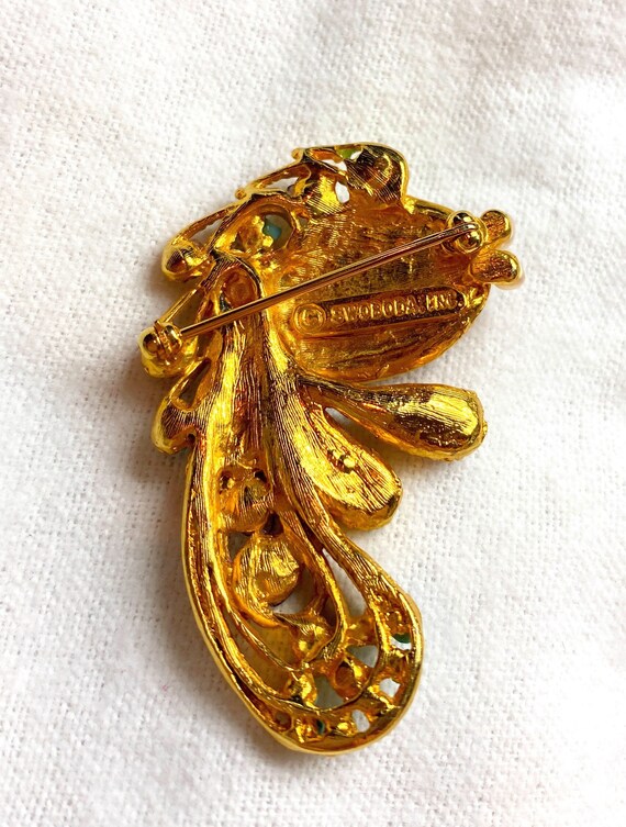 P24. Swoboda Signed Fish Brooch With Freshwater P… - image 3