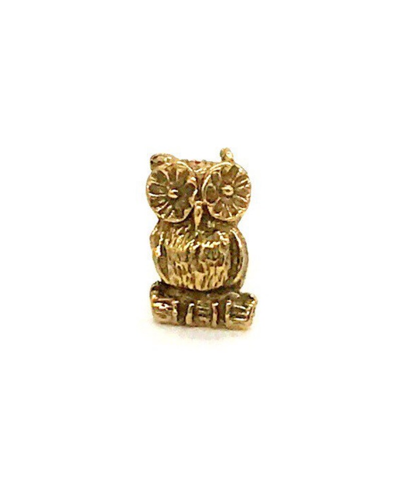 T2 Vintage Solid 14k Gold Anson Owl Tie Tack