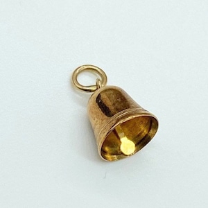 A95. Vintage British Solid 9k Gold Bell Charm/Pendant