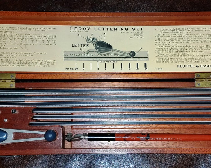 Vintage Antique Leroy Lettering Set by Keuffel & Esser Co.