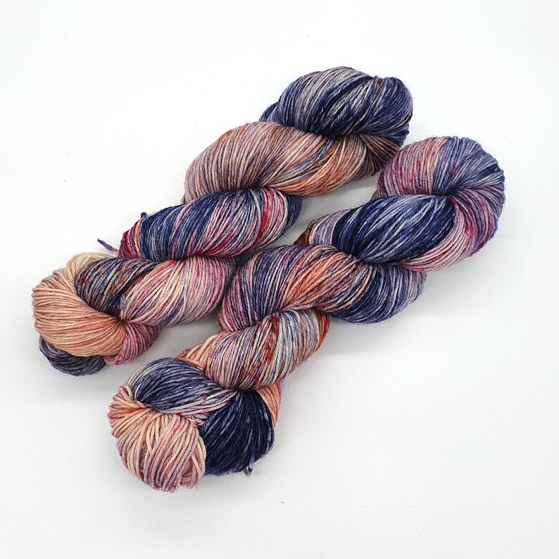 Hand-dyed Merino 100g Cashmere and Nylon Sock Yarn