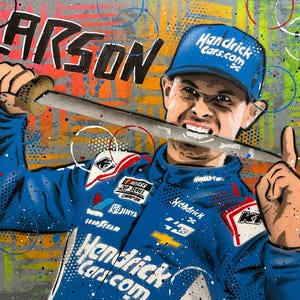 Kyle Larson, Bristol 2024 NASCAR - Graffiti Painting