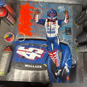 Bubba Wallace, Nascar - Graffiti Malerei