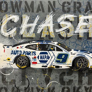 Chase Elliott, Hooters win - NASCAR - Graffiti Painting