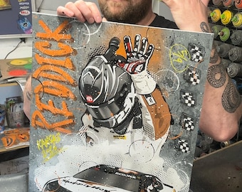 Tyler Reddick, Kansas 2026 NASCAR - Graffiti Painting