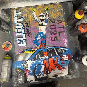 Chase Elliott, Atlanta 2025 NASCAR - Graffiti Painting