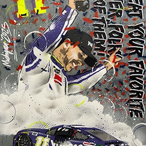 Denny Hamlin, Michigan 2025 NASCAR - Graffiti Painting