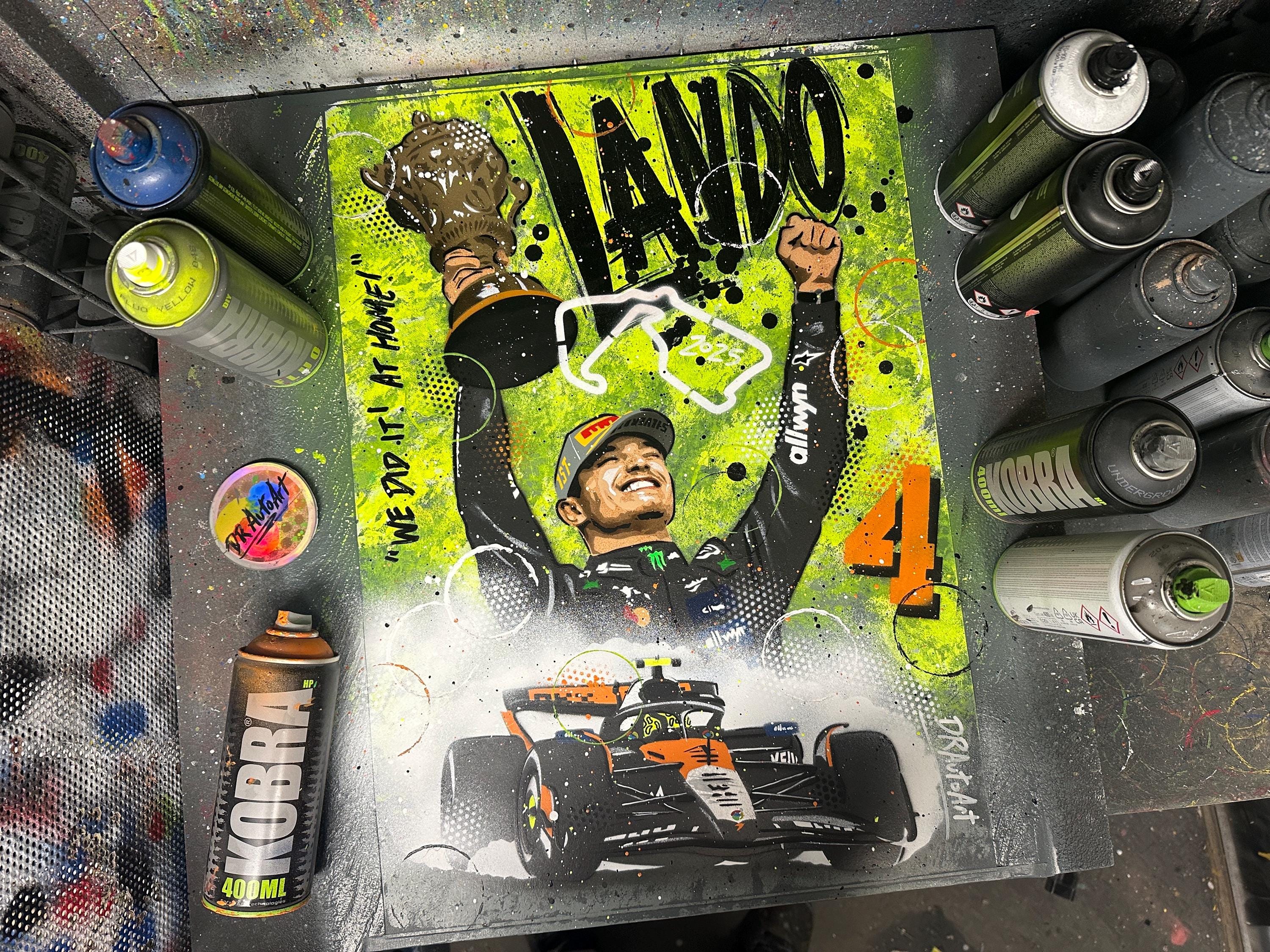 Lando Norris, Silverstone 2025 - Graffiti Painting