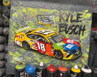 Autographed 2008 Kyle Busch #18 M&m's Racing - Race Used Sheet