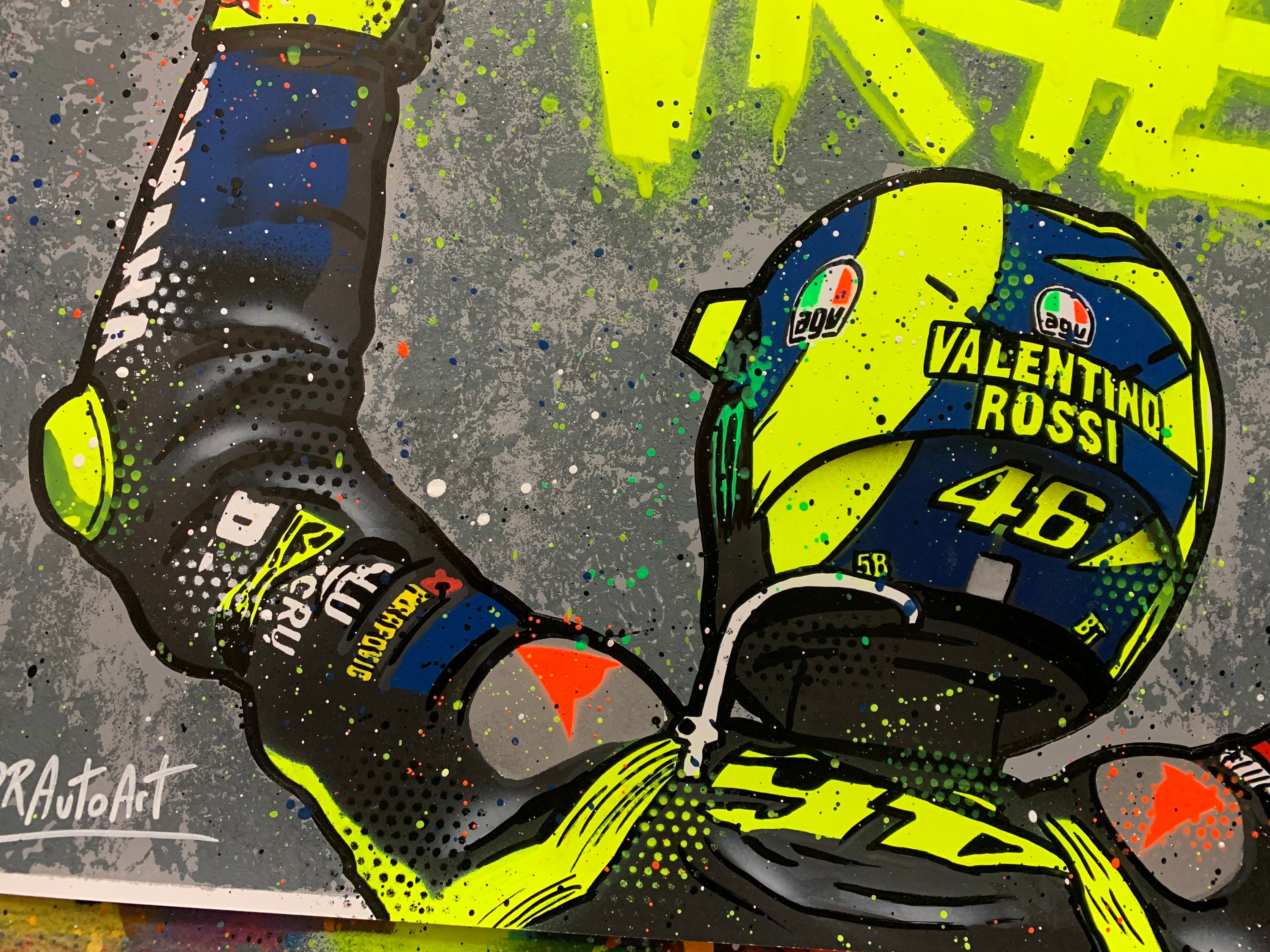 Valentino Rossi 2020 Graffiti Painting