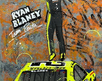 Ryan Blaney, NASCAR 2023 Champ - Graffiti Painting