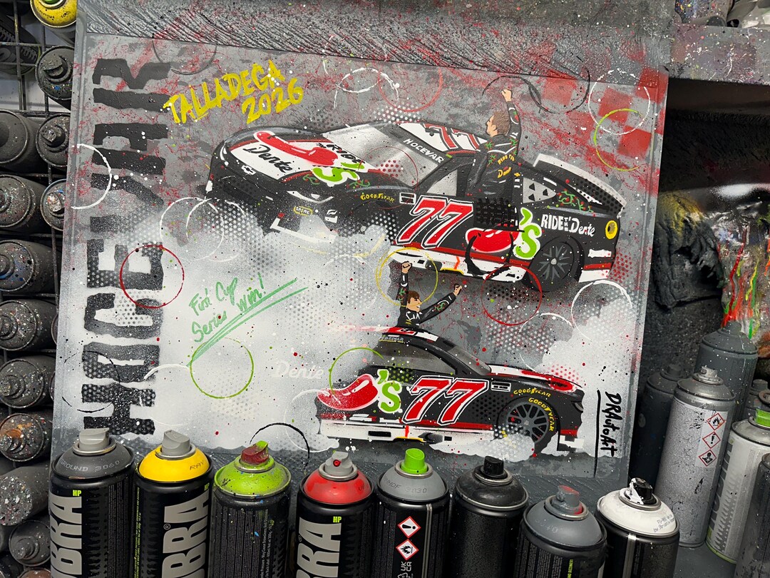 Carson In Graffiti Buy Carson Hocevar, Talladega 2026 NASCAR - Graffiti Painting Online in ...