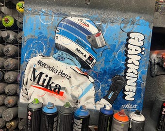 フィンランドの元レーシングF1ドライバー、ミカ・ハッキネンの直筆