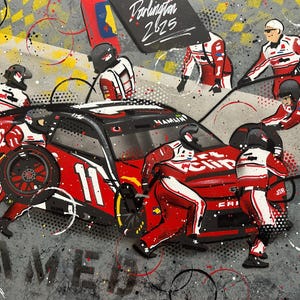 Denny Hamlin, Darlington 2025 NASCAR - Graffiti Painting