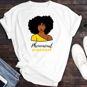 Phenomenal Woman in Yellow Sublimation Ladies T-Shirt