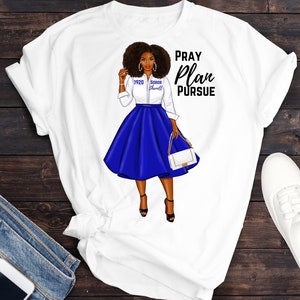 Zeta Phi Beta T-Shirt, Zeta T-Shirt, Blue and White T-Shirt, Finer Womanhood T-Shirt, Sublimation T-Shirt