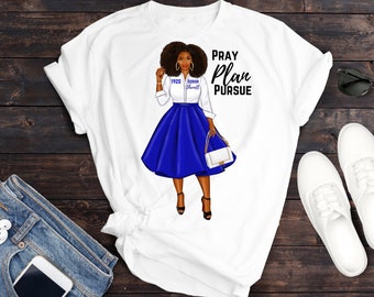 Zeta Phi Beta T-Shirt, Zeta T-Shirt, Blue and White T-Shirt, Finer Womanhood T-Shirt, Sublimation T-Shirt