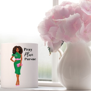 Sorority Inspired Coffee Mug, Pink and Green, Coffee Mug