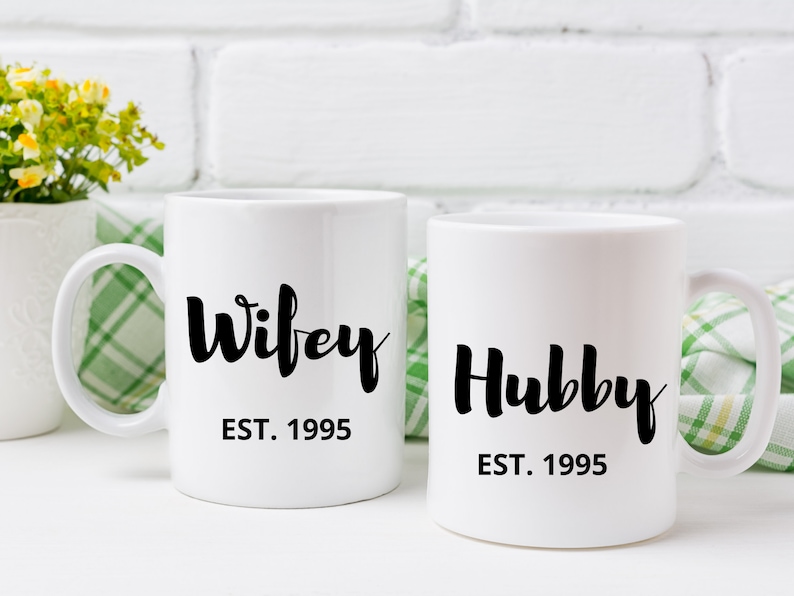 Personalized Custom Hubby or Wifey Sublimation Mug Mug Hubby Wifey Mugs Coffee Sublimation Mug