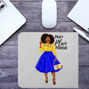 Sigma Gamma Rho Mousepad, Sigma Gamma Rho, Mousepad, Sublimation Mousepad, Blue and Gold, Sorority, Greek