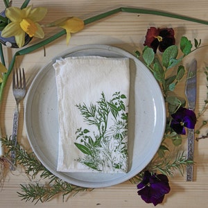 Herbal Print Floursack Cloth Napkins