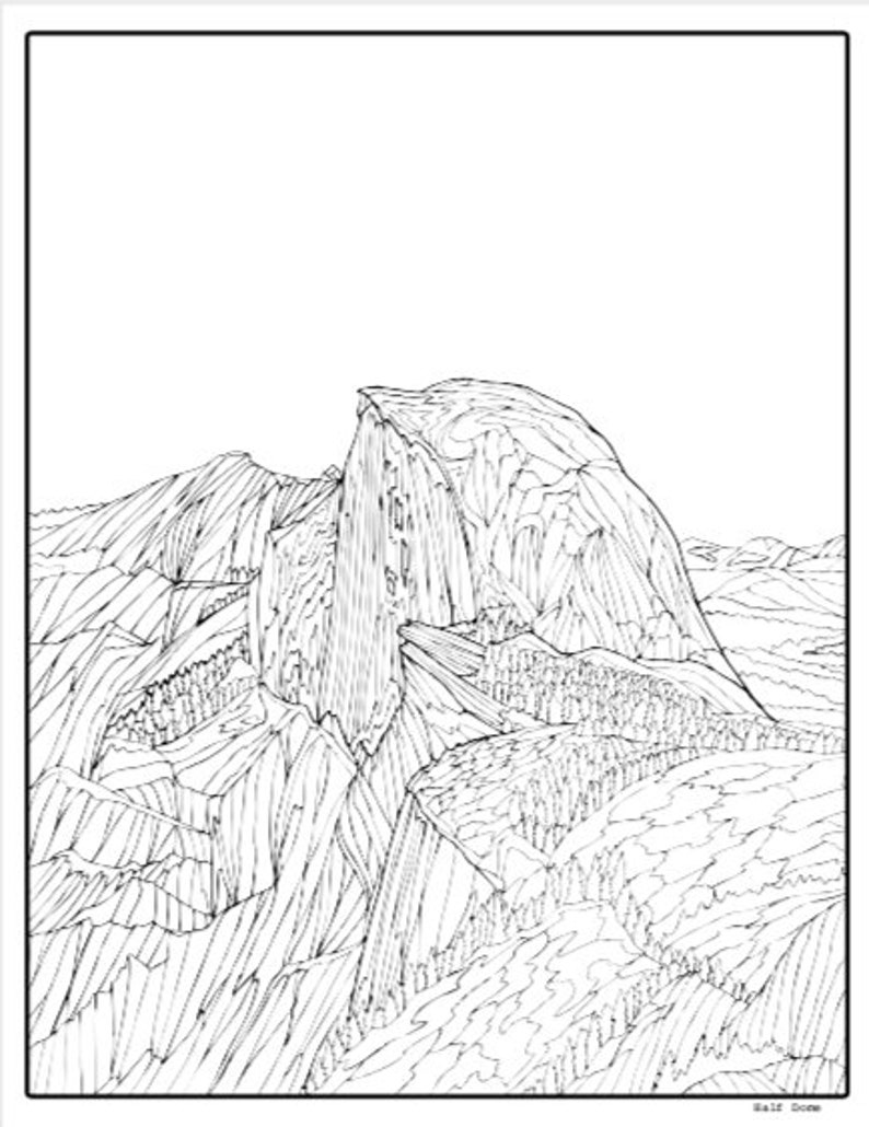 Yosemite National Park Coloring Page Coloring Pages