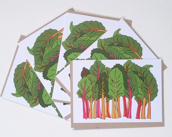 Biglietti d'auguri Rainbow Chard
