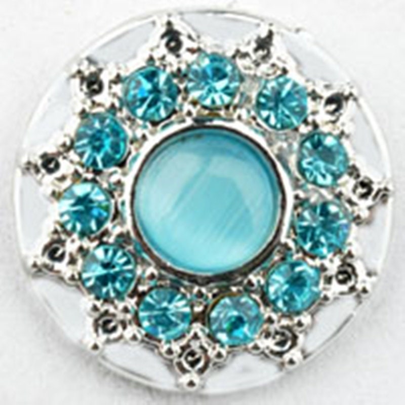 Fits Ginger Snap Ginger SNAPS Magnolia Vine Green Rhinestone JEWELRY 18mm Button