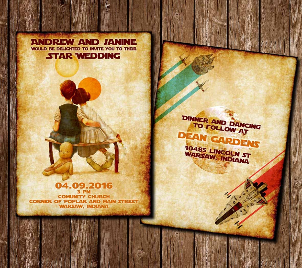 Star Wars Wedding Invitation Etsy Canada